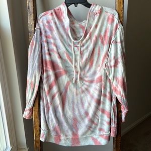 Free People Best Catch Tie-Dye Oversized Pullover S